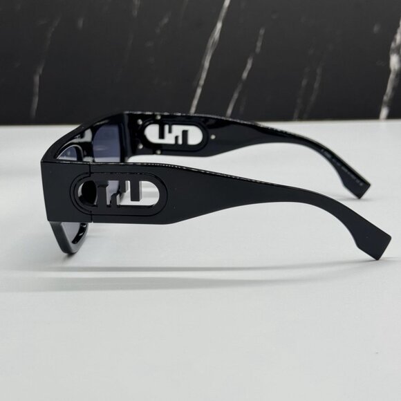 NEW FE40108U 01V FENDI SUNGLASSES SHINY BLACK UNISEX EYEWEAR FENDI main image 9